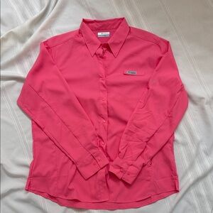 Columbia PFG Vibrant Pink Long Sleeve Shirt